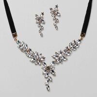 Crystal Cascade Necklace & Earring Set - FINAL SALE - Thumbnail 2