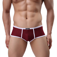 Wholesale 4PK mixed-color sexy Men's underwear lingerie vertical rib fabric quick-drying boxer briefs underpants WH31  - Thumbnail 3