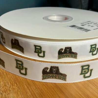 7/8" baylor university inspired custom printed grosgrain ribbon - Thumbnail 4
