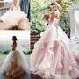 Tiers Ruffle Sweetheart Blushing Pink Sleeveless Organza Backless Wedding Dresses-2