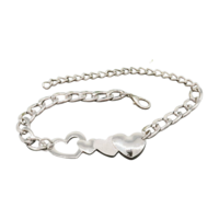 Women Silver Metal Boot Chain Love Heart Shoe Charm Western Fashion Jewelry  - Thumbnail 6