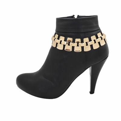 Women gold boot mesh chain links bracelet shoe charm jewelry perfect design
