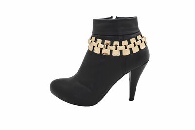 Women Gold Boot Mesh Chain Links Bracelet Shoe Charm Jewelry Perfect Design