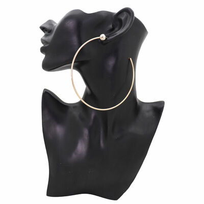 Women earrings gold metal big open hoop cool fashion street wear jewelry