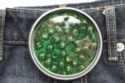 Men Silver Metal Halloween Biker Belt Buckle Skeleton Skulls Gothic Punk Green