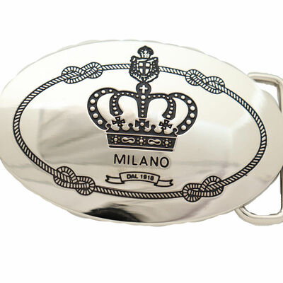Men silver metal special fashion belt buckle king crown cross religious milano