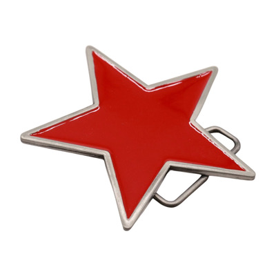 Men women belt buckle metal western fashion red texas lone star tx state unisex