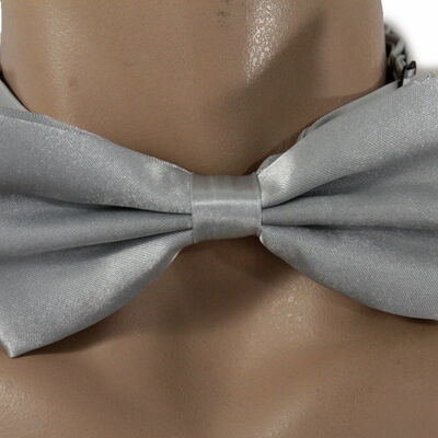 Men women fashion neck bow tie fabric tuxedo costume white silver black pink red