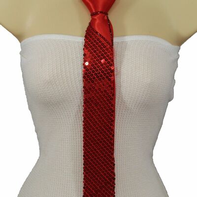 Men women fashion neck tie tuxedo costume suit white silver black blue red