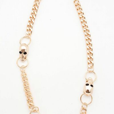 Men women gold metal wallet chunky chains keychain biker trucker thick links
