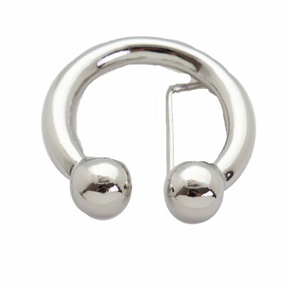 Men women silver metal belt buckle western fashion cowboy nose ring bull septum