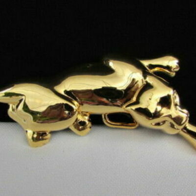 Men women teen fashion buckle gold metal tiger panther narrow skinny belt animal