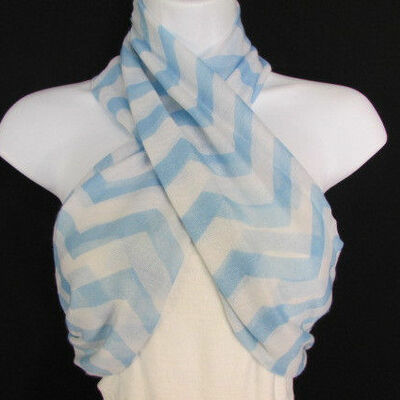 Women scarf fashion fabric infinity loop chevrons pink black blue green yellow