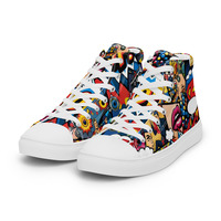 Womens high top canvas shoes Pop - Thumbnail 9