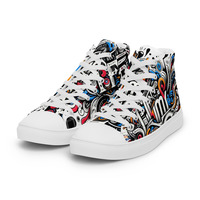 Mens high top canvas shoes 1 - Thumbnail 5