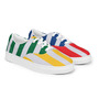 Womens Striped 90s Colorblock lace-up canvas shoes-1