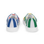 Womens Striped 90s Colorblock lace-up canvas shoes-3