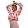 Mutli-color Hearts Womens cropped windbreaker-1