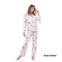 White Mark Women's Long Sleeve Floral Pajama Set - Thumbnail 4