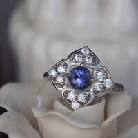 Beautiful Natural Tanzanite Ring 925 Sterling Silver Ring US size 6 Birthday Anniversary Gift Gemstone Jewelry - Thumbnail 2