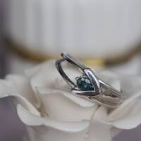 Stylist--Natural Blue Tourmaline Indigolite Ring 925 Sterling Silver Ring US size 7 Brilliant Gemstone - Thumbnail 1