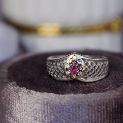 Exquisite-small natural ruby ring 925 sterling silver ring august birthstone great gift us size 5.25 or 5 1/4 ring for women