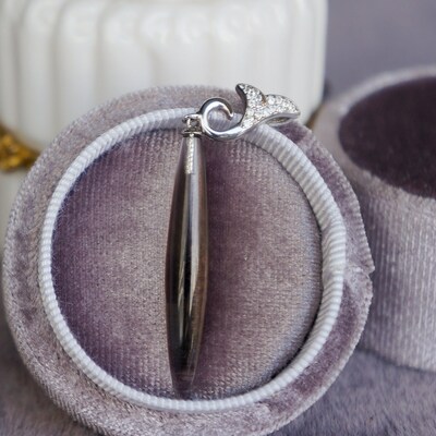 Natural smoky quartz pendant 925 sterling silver pendant simple pendant (buy 1 give 1 silver chain for free)