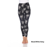 White Mark Women's Paisley Print Leggings - Thumbnail 4