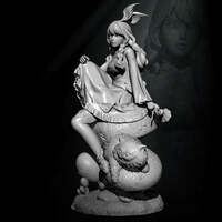 1/18 100mm 3D Print Model Kit Girl Alice Fairy Tales Unpainted - Thumbnail 2