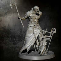 1/24 85mm Resin Model Kit Necromancer and Giant Undead Monster Unpainted - Thumbnail 2