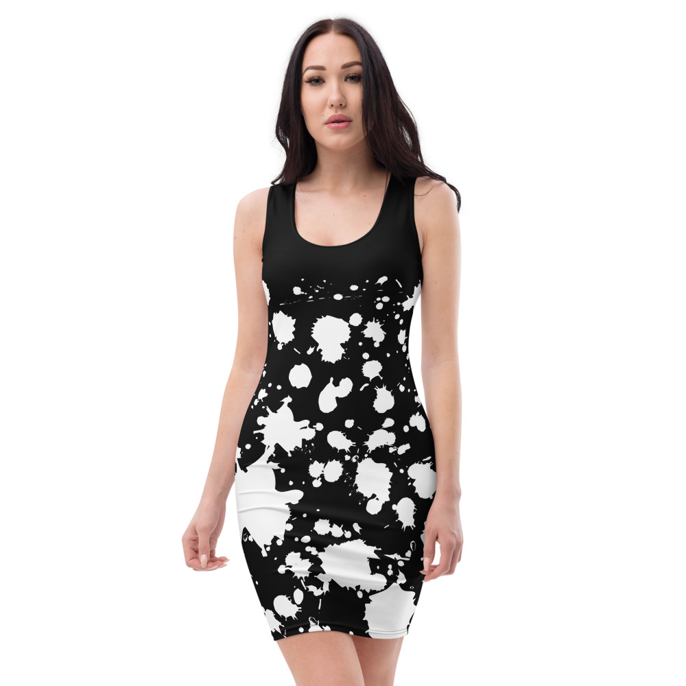 Whiteonblack splatter paint dress on Storenvy