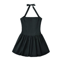 Sexy slim fit strappy halterneck dress and short skirt - Thumbnail 1