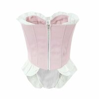Sexy and sweet back zippered fishbone slim top - Thumbnail 1