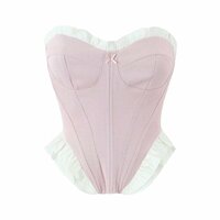Sexy and sweet back zippered fishbone slim top - Thumbnail 2