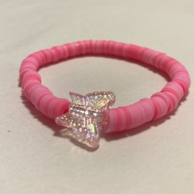 Pink butterfly bracelet 