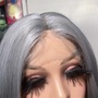 Silver Grey Lace Frontal Synthetic Wig-3