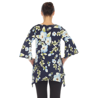 White Mark Women's Floral Bell Sleeve Top - Thumbnail 8