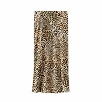 Casual Animal Print Midi Skirt - Thumbnail 1