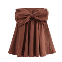 Fashionable bow-decorated open-cut dress - Thumbnail 2