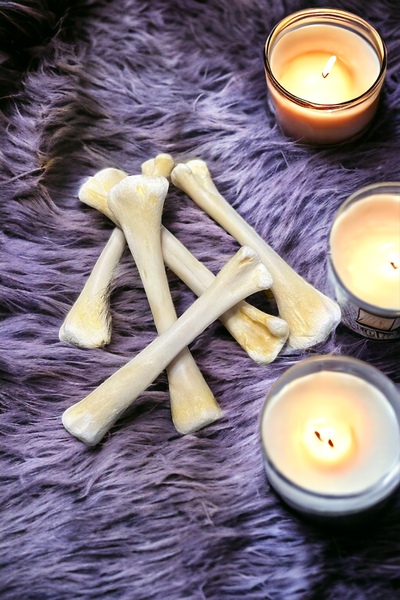 Whitened Osteomancy Throwing Bone Set Of 5