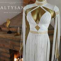 festival outfit, rave outfit, burning man, festival clothing, maxi dress, festival clothing, beach dress, goddess dress, rave. - Thumbnail 5