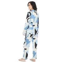White Mark Women's Printed Satin Pajama Set - Thumbnail 1