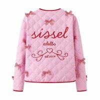 Street Bow Embroidered Quilted Cotton Jacket - Thumbnail 1
