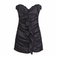 Elegant Pleated Mini Tube Dress - Thumbnail 2