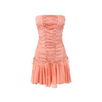 Cross-Strap Slim Fit Sexy Dress - Thumbnail 2
