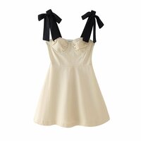 Contrast bow mini slip dress - Thumbnail 2