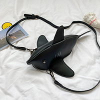 Cute Cartoon Shark One-Shoulder Female Funny Messenger Bag - Thumbnail 7