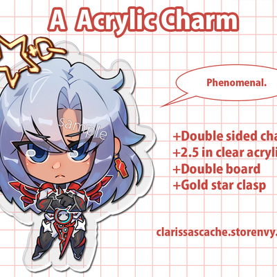 A acrylic charm