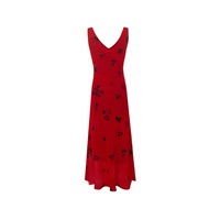 Retro print slim waist tie knee-length skirt - Thumbnail 1
