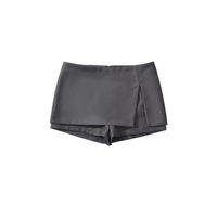 Sexy low waist suit skirt retro design side slit anti-exposure hip miniskirt - Thumbnail 2